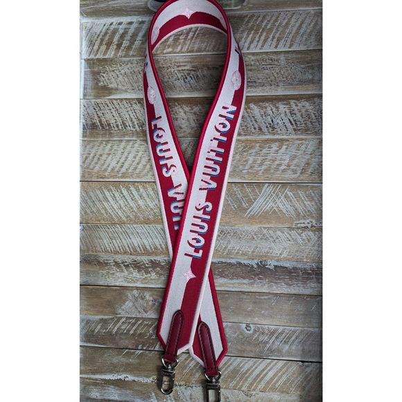 ***SOLD*** Louis Vuitton Raspberry/Pink Jacquard Shoulder Strap - Picture 1 of 10